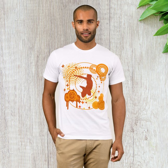 Símbolos cor-de-rosa laranja mens T-Shirt (Criador carregado)