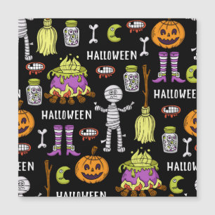 Símbolos de Halloween, tema contínuo vintage