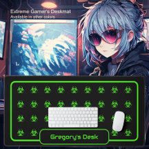 Símbolos de Risco Biológico - Verde em um Fundo Pr