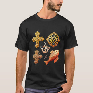 Símbolos Espiritais Camiseta Escura Básica