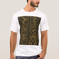 Símbolos Místicos e T-shirt oculta escura (masculi
