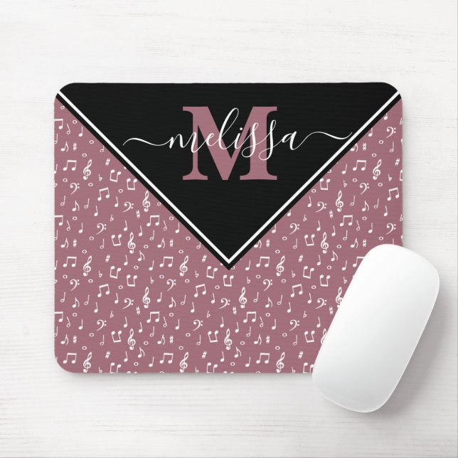 Símbolos musicais personalizados mouse pad (Com mouse)
