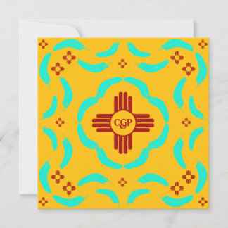 Símbolos Red Zia Penas Turquesas do Novo México