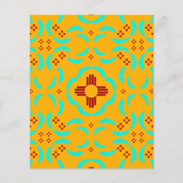 Símbolos Red Zia Penas Turquesas do Novo México