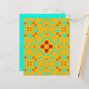 Símbolos Red Zia Penas Turquesas do Novo México