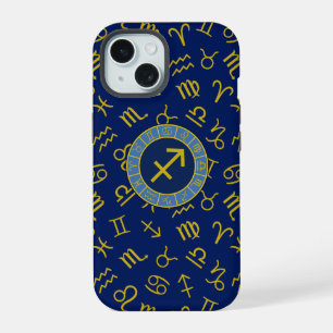Símbolos Zodiac+Astrologia Sagittarius Ptn Gld+Blu
