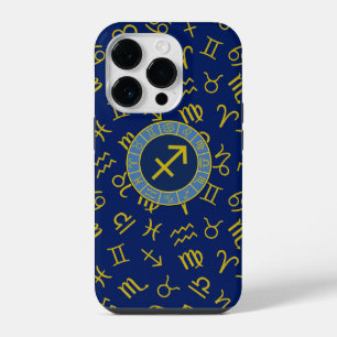 Símbolos Zodiac+Astrologia Sagittarius Ptn Gld+Blu