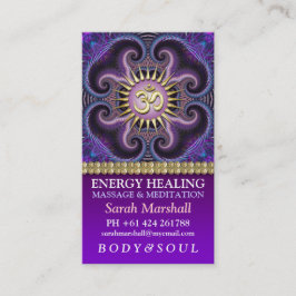 Simetria OM Yoga Cartão de visita de Meditação