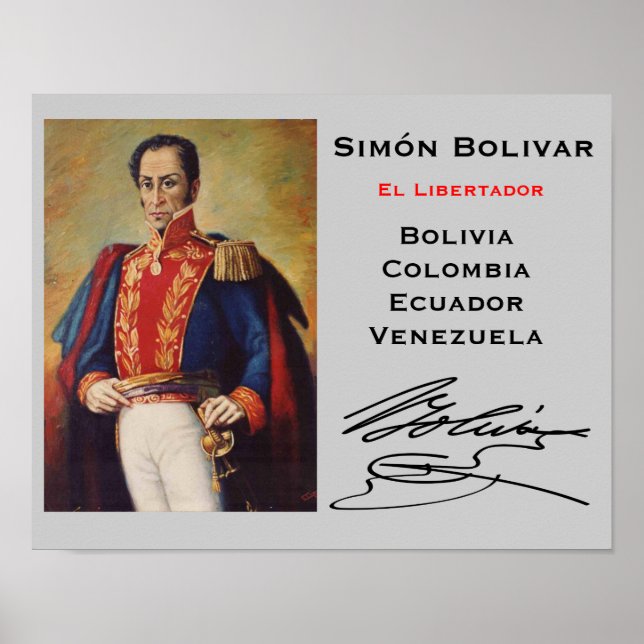 Simón Bolivar* Wall Poster (Frente)