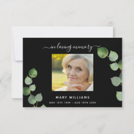 Simpatia cartões de agradecimentos preto de fotos