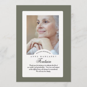 Simpatia de memória eterna Cartões de agradecime