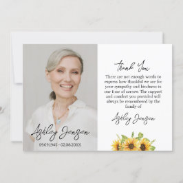 Simpatia Foto de Girassol Cartões de agradecimento