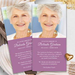 Simpatia Foto do Funeral Mulberry Obrigado Cartões