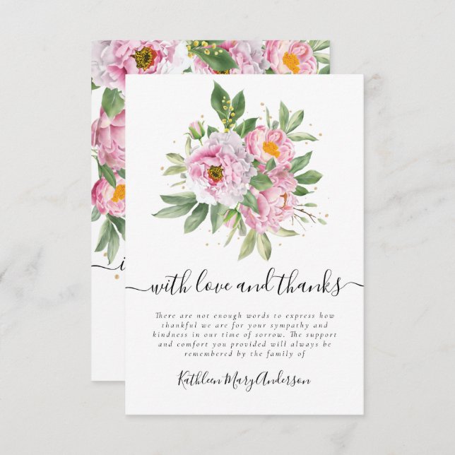 Simpatia Fotográfica Cartões de agradecimentos Mem (Frente/Verso)