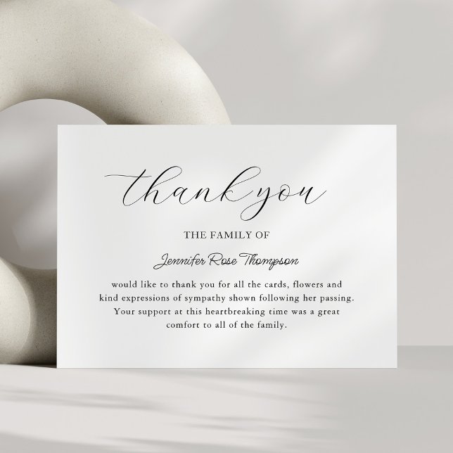 Simpatia Funeral Obrigado Cartões (Criador carregado)