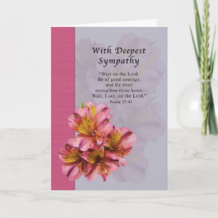 Simpatia, Morte, Flores De Alstroemeria, Cartão