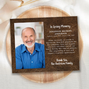 Simpatia orçamental Foto Funeral Obrigado Couro