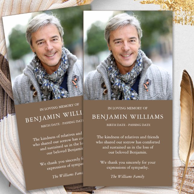 Simpatia Perda Foto Funeral Russo Obrigado Cartões (funeral thank you cards, bereavement, elegant, simple, celebration of life, sympathy card)