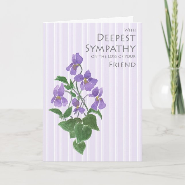 Simpatia por Perda de Amigo com Cartão Violeta (Frente)