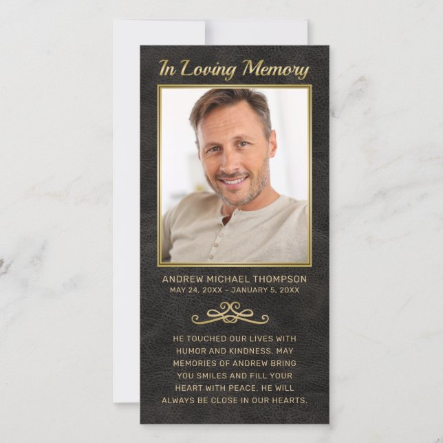 Simpatia Preta Folha Dourada Foto Funeral (Frente)