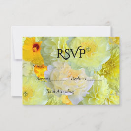 Simple Arched Die-Cut Yellow Floral Wedding RSVP