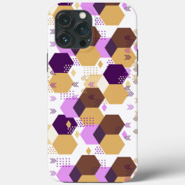 Simple artistic purple and gold geometric pattern