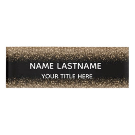 Simple Basic Minimal black &glitter White