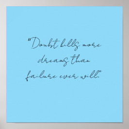 simple black white hand written quote art poster