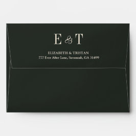 Simple Ebony Minimalist Wedding Invitation