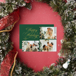 Simple Elegant Family 3 Photo Collage Christmas