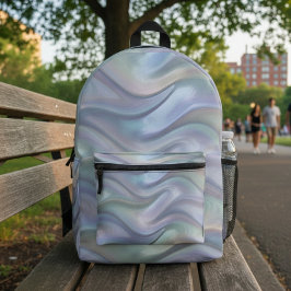 Simple Elegant Pastel Waves Backpack - Cute Modern