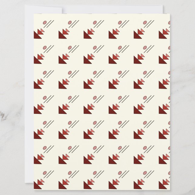 Simple Geometric Design Scrapbook Paper (Frente)