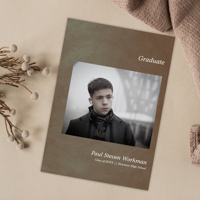 Simple Graduation Announcement Custom Photo (Criador carregado)