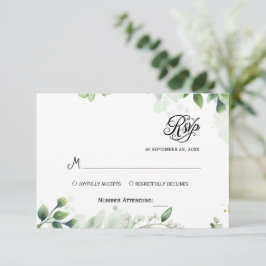 Simple Greenery Eucalyptus RSVP Convite