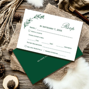 Simple Greenery Wedding Rsvp Script Font