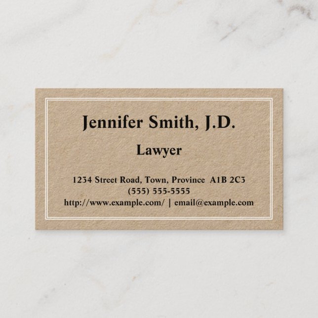 Simple Lawyer Cartão de visita (Frente)