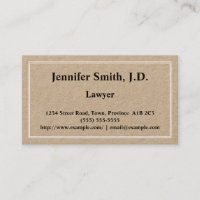 Simple Lawyer Cartão de visita