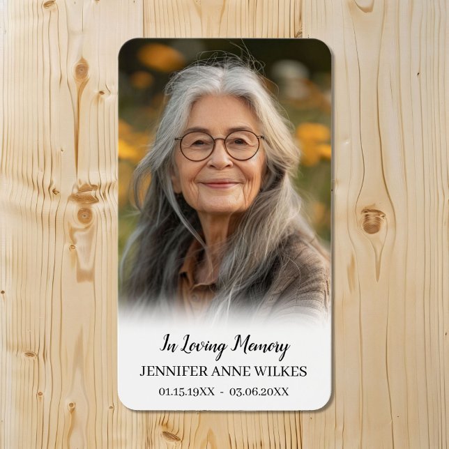 Simple Memorial Poem Sympathy Funeral Prayer Card (Criador carregado)