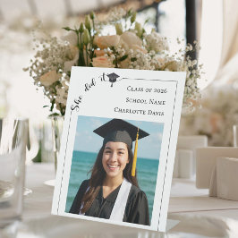 Simple modern photo Graduation Party welcome