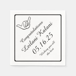 Simple shaka solta guardanapos de papel para gradu