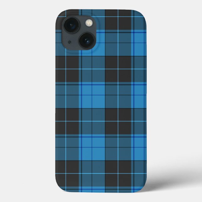 Simple tartan pattern in dark blue (Verso)