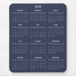 Simple Yet Elegant 2026 Calendar | Mousepad