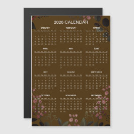 Simple Yet Elegant Floral 2026 Calendar  | Magnet