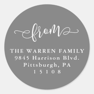 Simples a partir do adesivo de endereço para devol