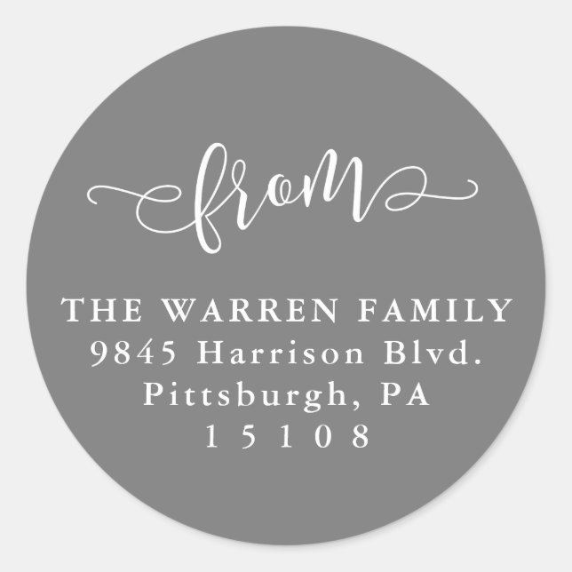 Simples a partir do adesivo de endereço para devol (Frente)