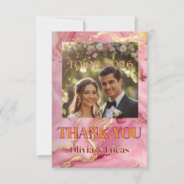 Simples Agradecimento de Casamento com Foto Modern
