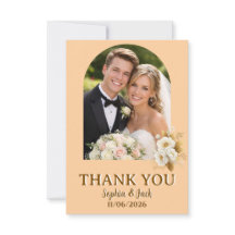 Simples Agradecimento de Casamento com Foto Modern