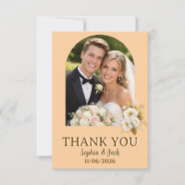 Simples Agradecimento de Casamento com Foto Modern