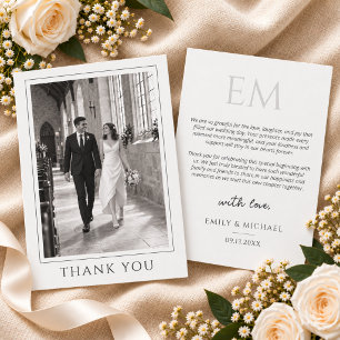 Simples Agradecimento de Casamento com Foto Modern