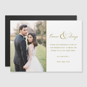 Simples Agradecimentos de Casamento com Foto em Ou